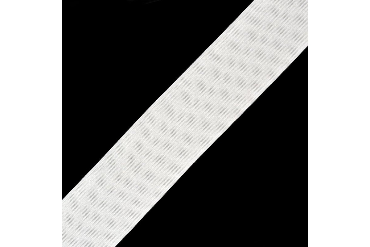 Резинка вязаная шир.5 см (50 мм) см арт.7385-1 цв.белый уп.50 м