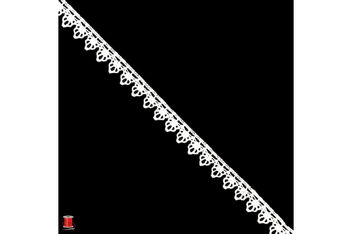 Кружево плетеное шир.16 мм арт.10597 цв.белый уп.13,5 м